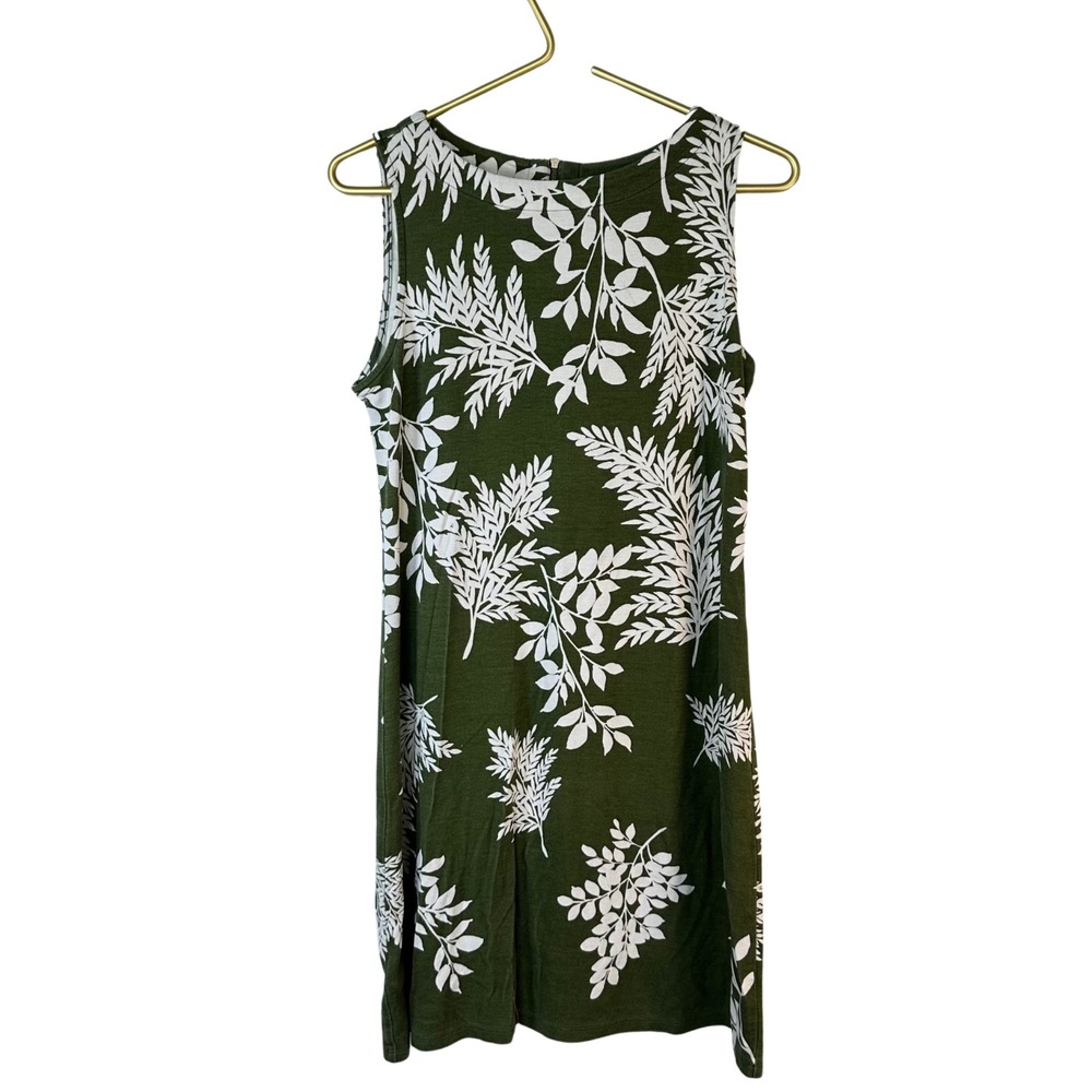 Tommy Bahama | Dresses | Tommy Bahama Shift Dress Women M Tropical Botanical Olive Green Boho Statement